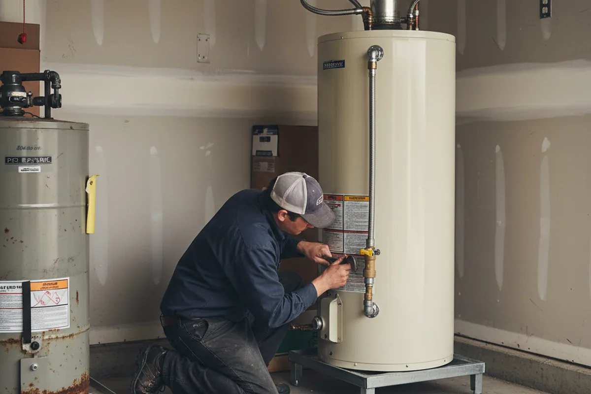 Water heater and shutoff valve replacement in Warnock